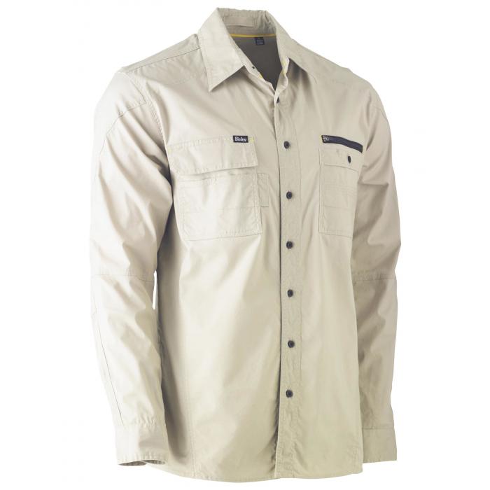 Flx & Move Utility Work Active Shirt - Stone