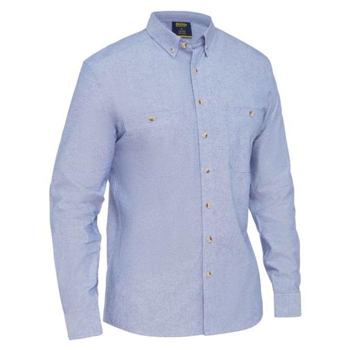 Mens Long Sleeve Chambray Shirt