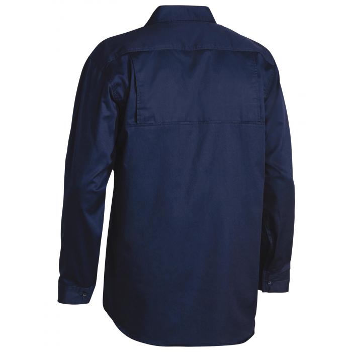 Cool Lightweight Drill Traditional Fit Shirt - Navy