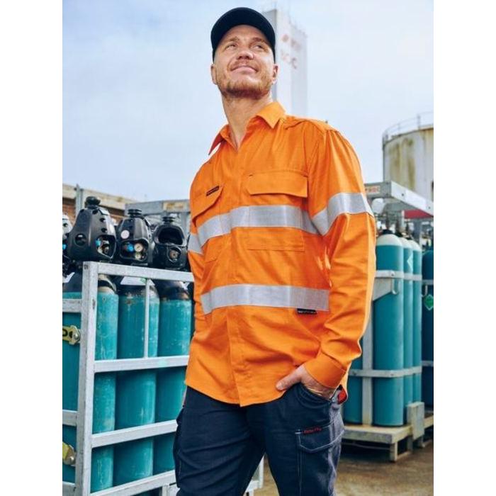 Apex 185 Taped Hi Vis Ripstop FR Vented Shirt