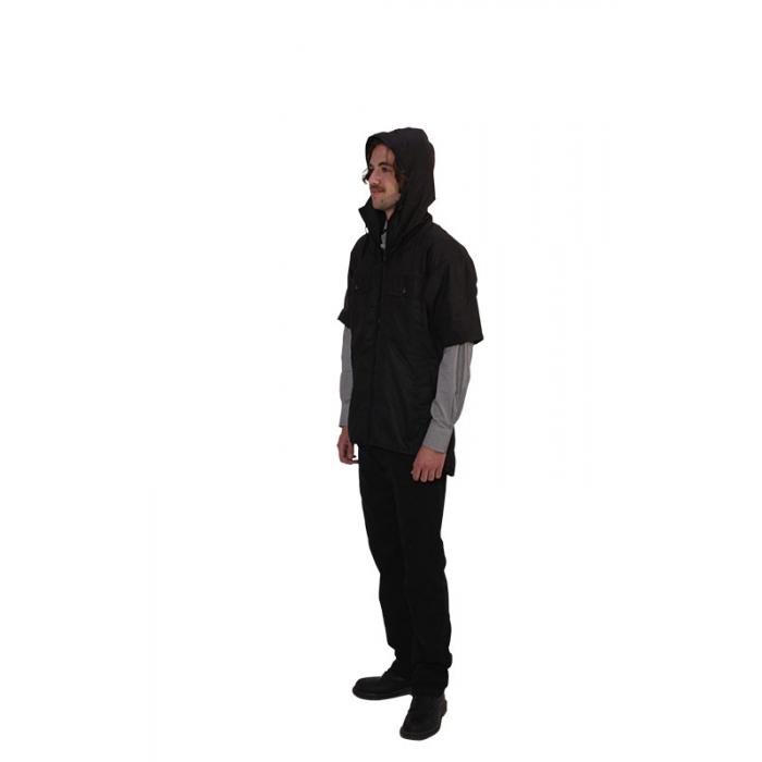 Blackmount Short Sleeve Hooded Oilskin Vest 