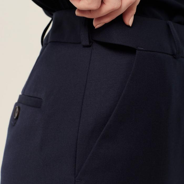 Wool Blend Twill Secret Waist Slim Leg Pant
