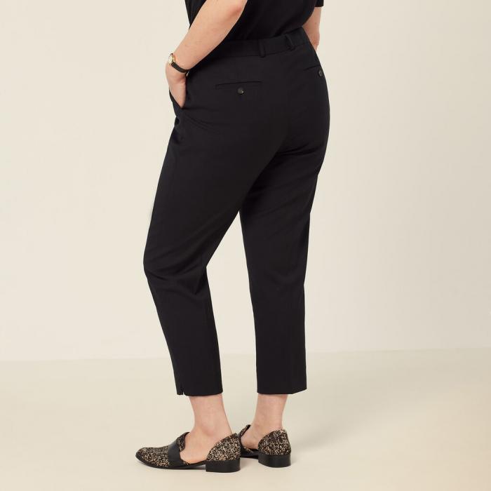 Wool Blend Twill Secret Waist Slim Leg Pant