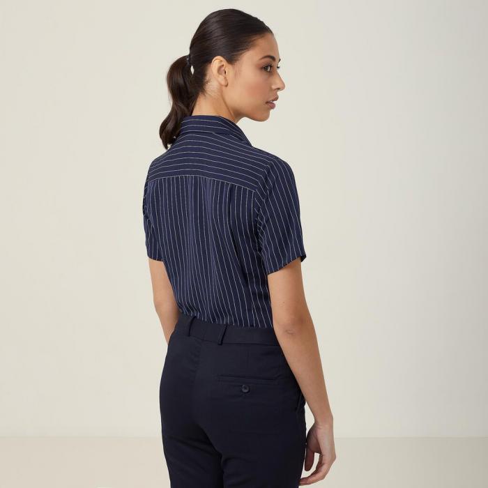 Ladies Short Sleeve Action Back Shirt