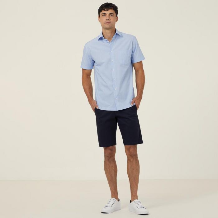 Textured Mens Short Sleeve Shirt