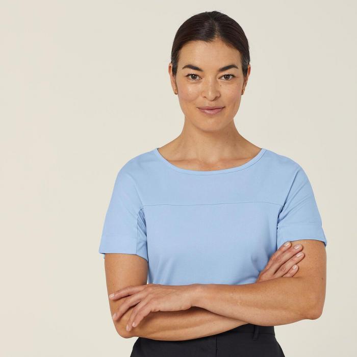 Matt Jersey Boat Neck Short Sleeve Top