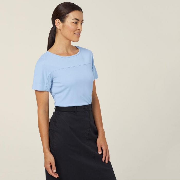 Matt Jersey Boat Neck Short Sleeve Top