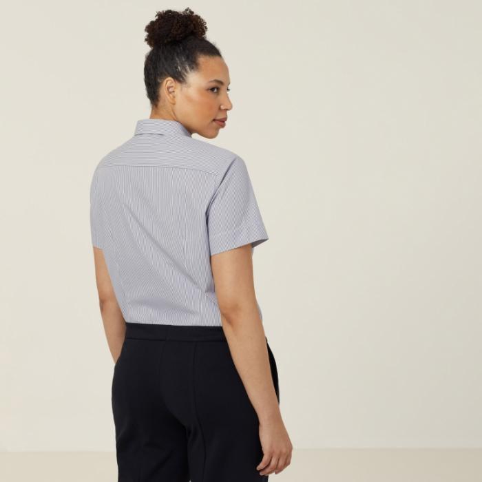 Womens Avignon Stripe Short Sleeve Slim Shirt