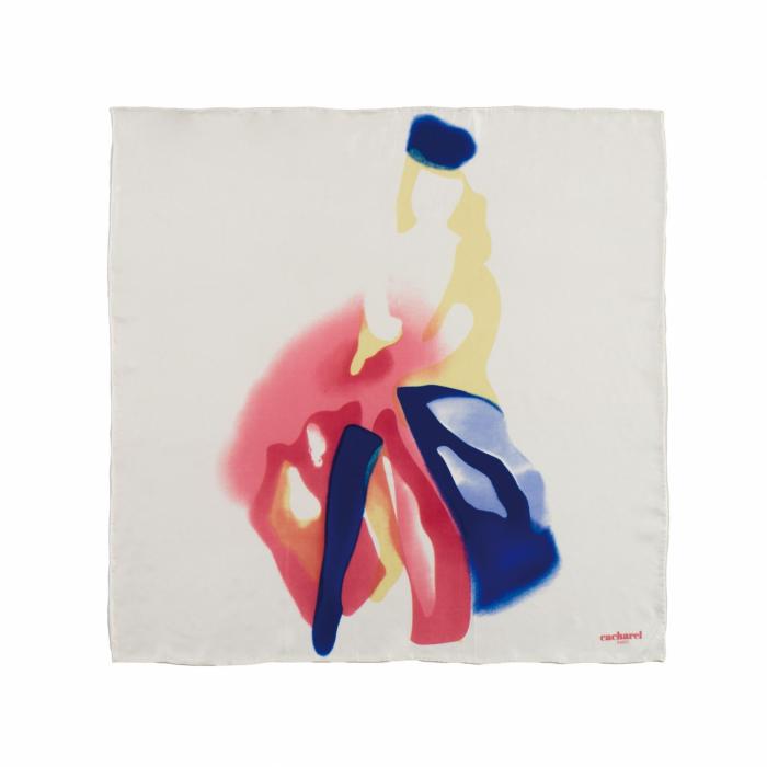 Silk Scarf Demoiselle Blanc
