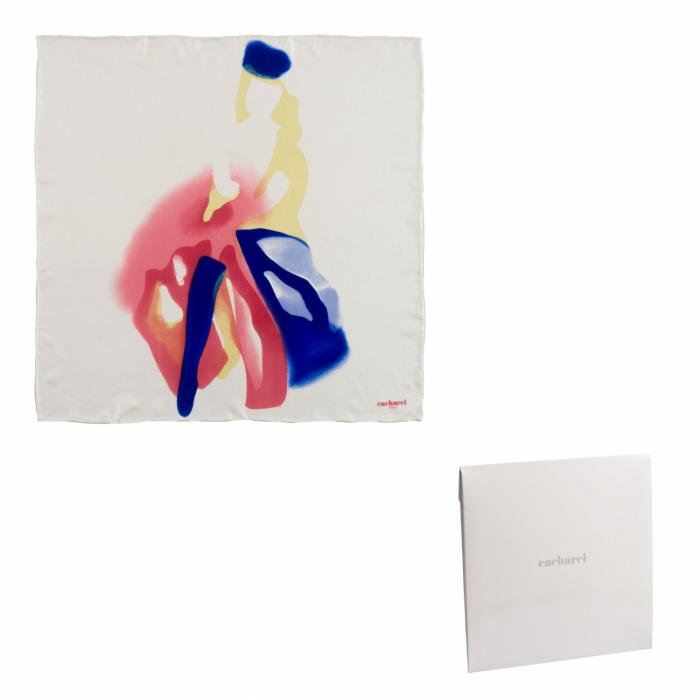 Silk Scarf Demoiselle Blanc