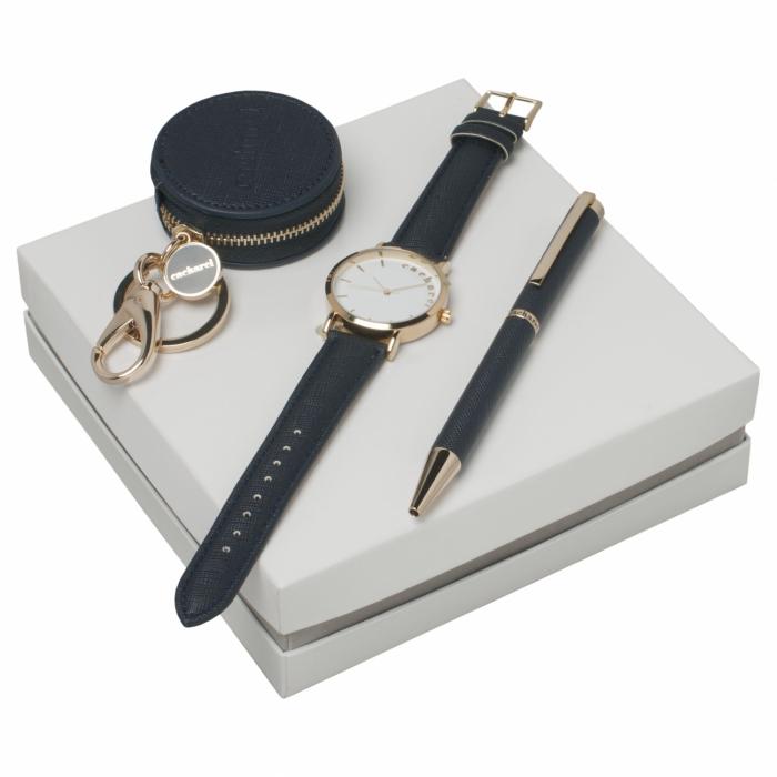 Set Bagatelle Bleu (ballpoint Pen, Key Ring & Watch)