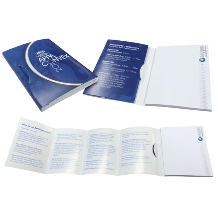 Pamphlet note 4c cover 2c 100 x75mm pad