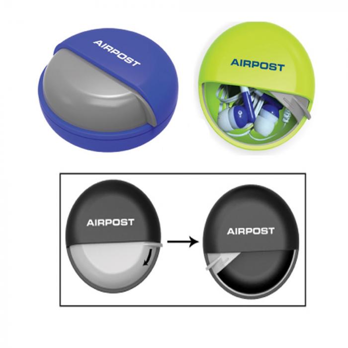 Custom Printed Promotional Eumo Earbuds in Case NZ Custom Gear