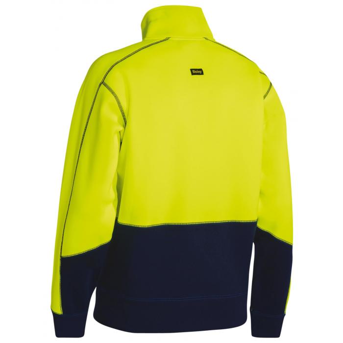 Hi Vis Fleece 1/4 Zip Pullover - Yellow/Navy