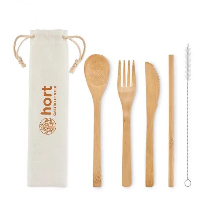 Bamboo re-usable Cutlery Set