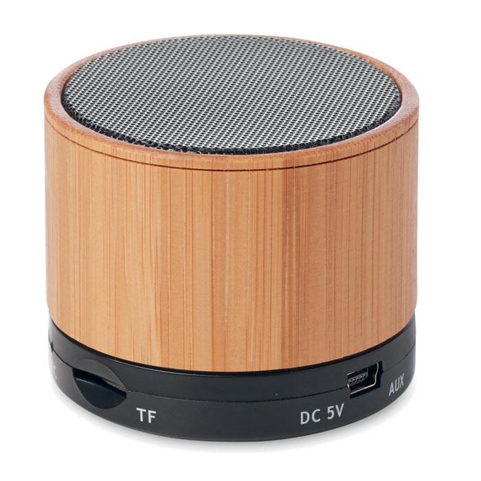Round Bamboo Speaker