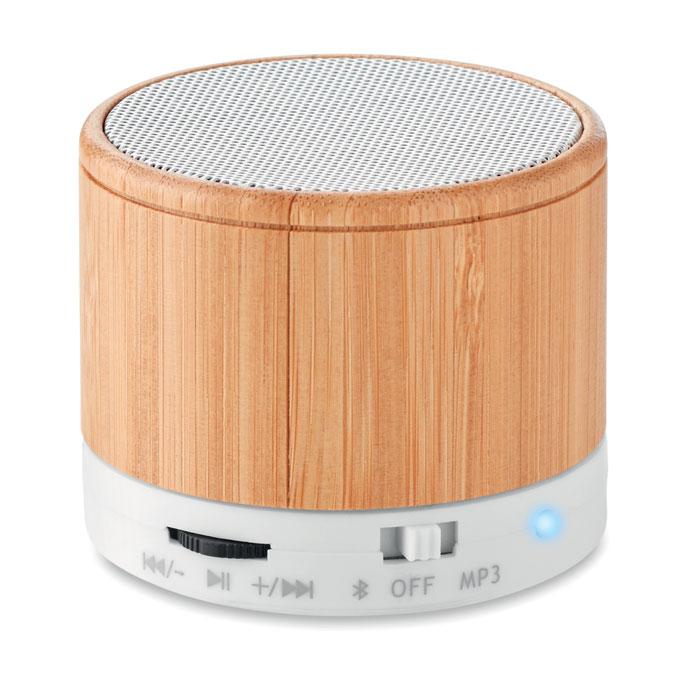 Round Bamboo Speaker