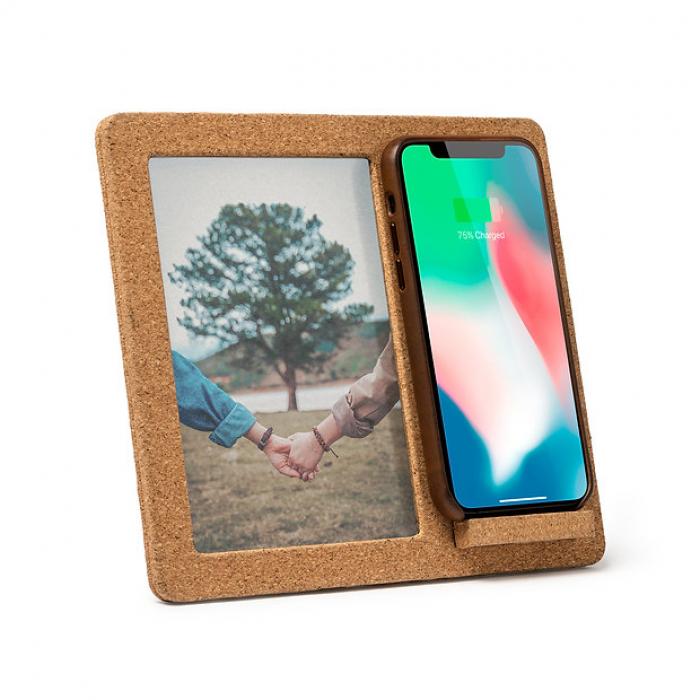 Cork Wireless Charger with photo Frame