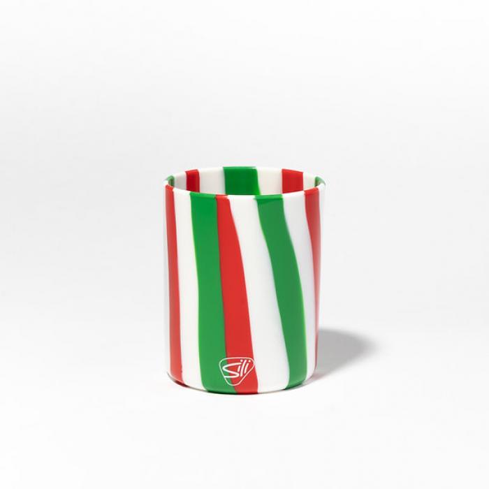 Candy Cane Silipint - 12 oz Rocks Glass
