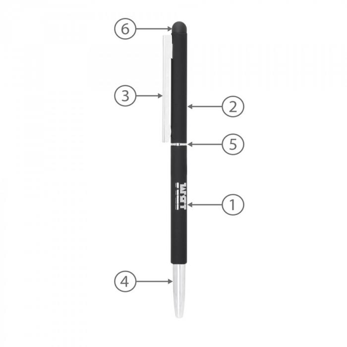 BND71S CLAP STYLUS THIN TWIST METAL BALL PEN