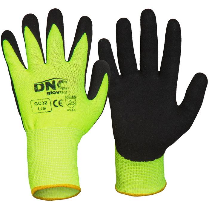 HiVis Cut5 - Nitrile Sandy Finish Gloves