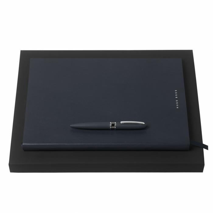 Set Stripe Soft Blue (ballpoint Pen & Note Pad A4)