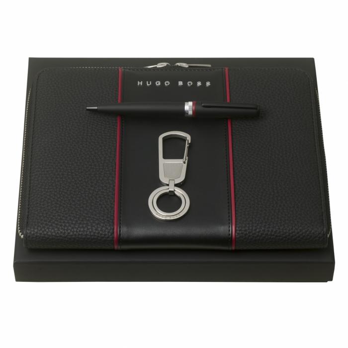 Set Hugo Boss (ballpoint Pen, Office Conference Folder A5 & Key Ring)