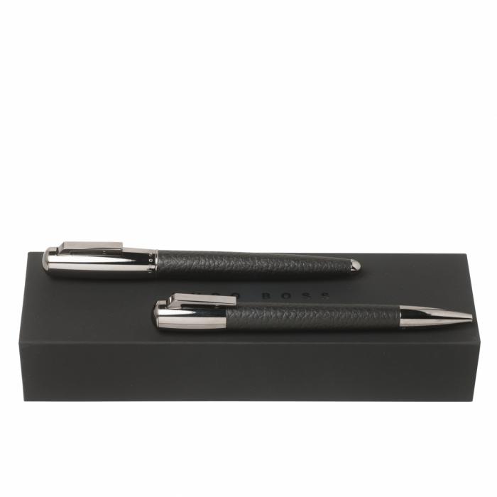 Set Pure Leather Black  (ballpoint Pen & Rollerball Pen)