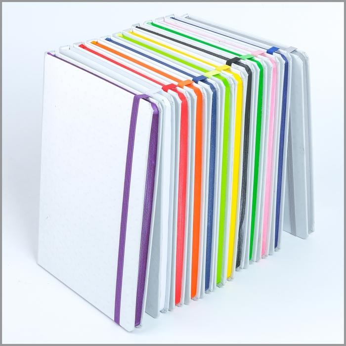 Hard Cover With Coloured Elastic Notebook