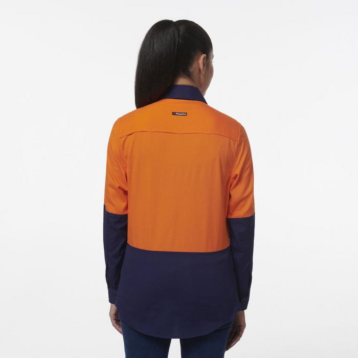Womens Workcool Vented Closed Front Spliced Shirt