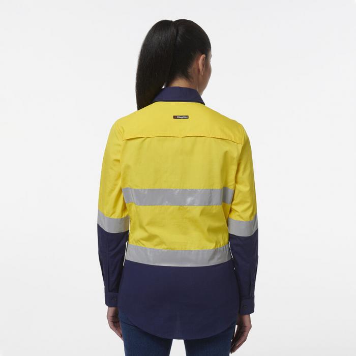 Womens Workcool Vented Closed Front  Refelctive Shirt