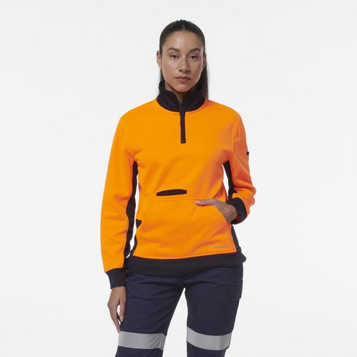 Womens Spliced 1/4 Zip Fleece