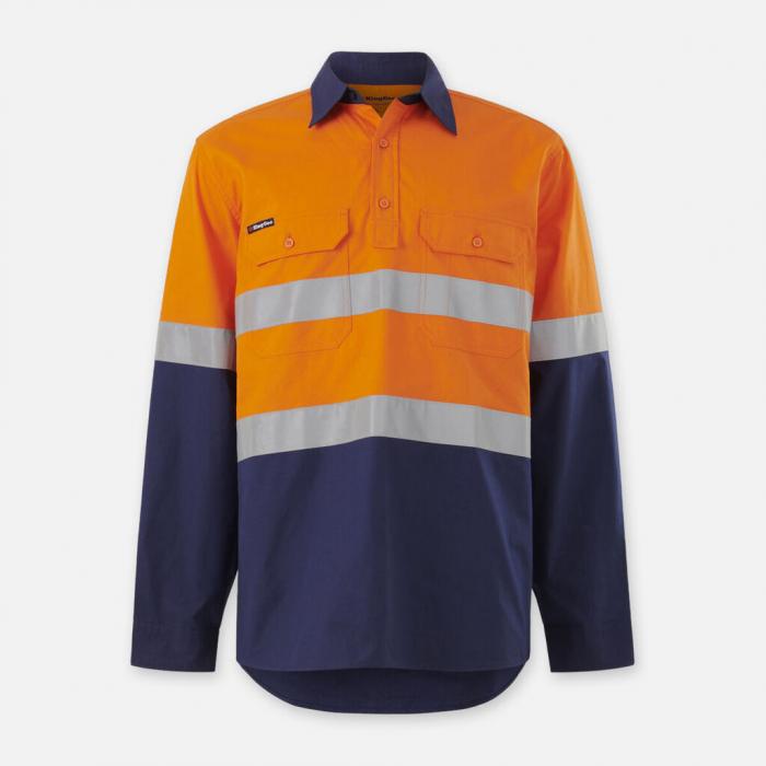 Workcool Vented Closed Front Spliced Taped Long Sleeve