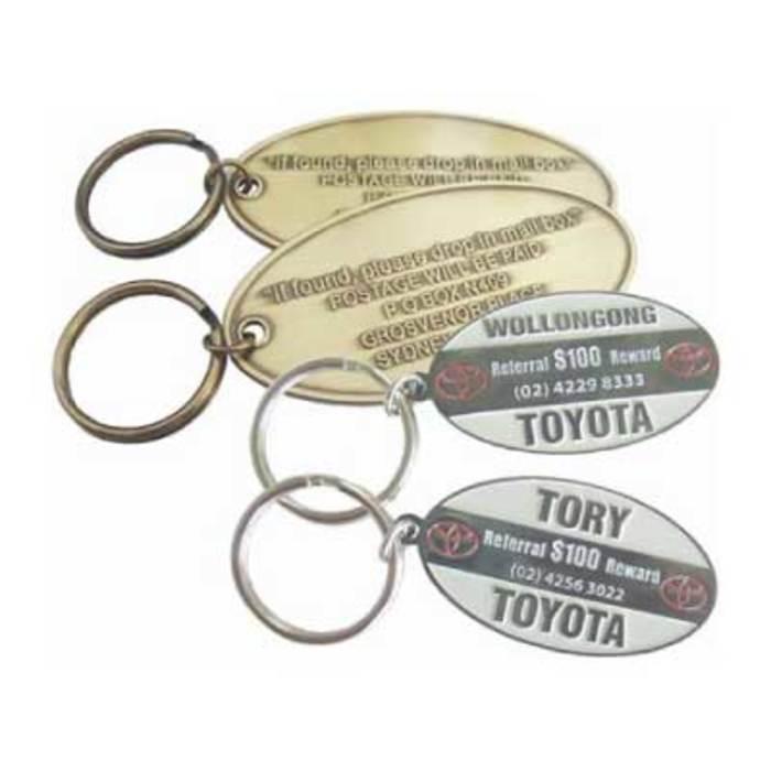 Stamped Gold Keyrings