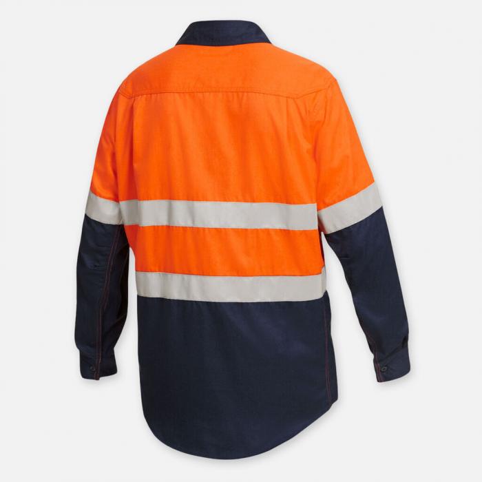 Shieldtec Lenzing FR Hi-Vis Spliced 2Tone Open Front Taped Shirt