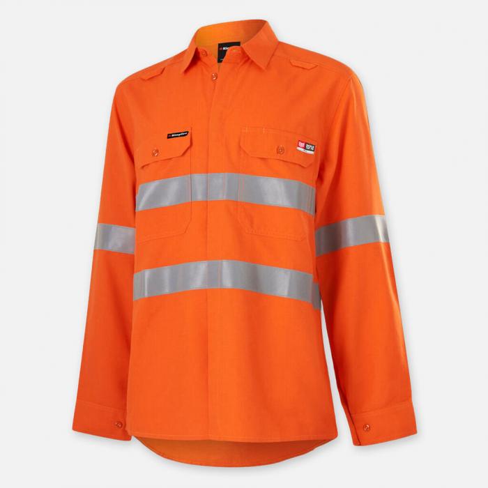 Womens Shieldtec Lenzing FR Hi Vis Open Front Taped Shirt