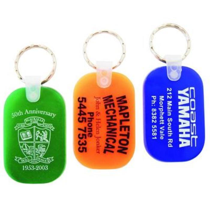 Translucent Oblong Durasoft Keyring