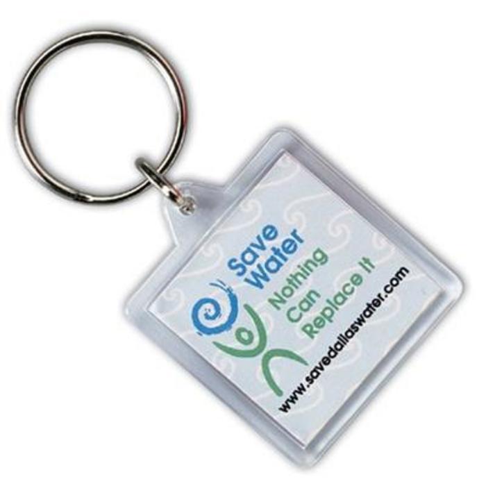 Square Clear Acrylic Keyrings
