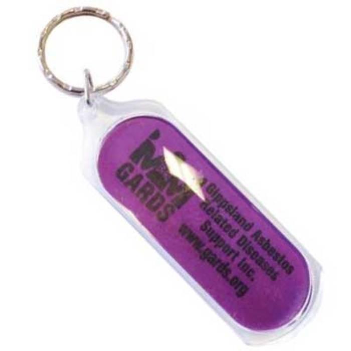 Oblong Clear Acrylic Keyrings