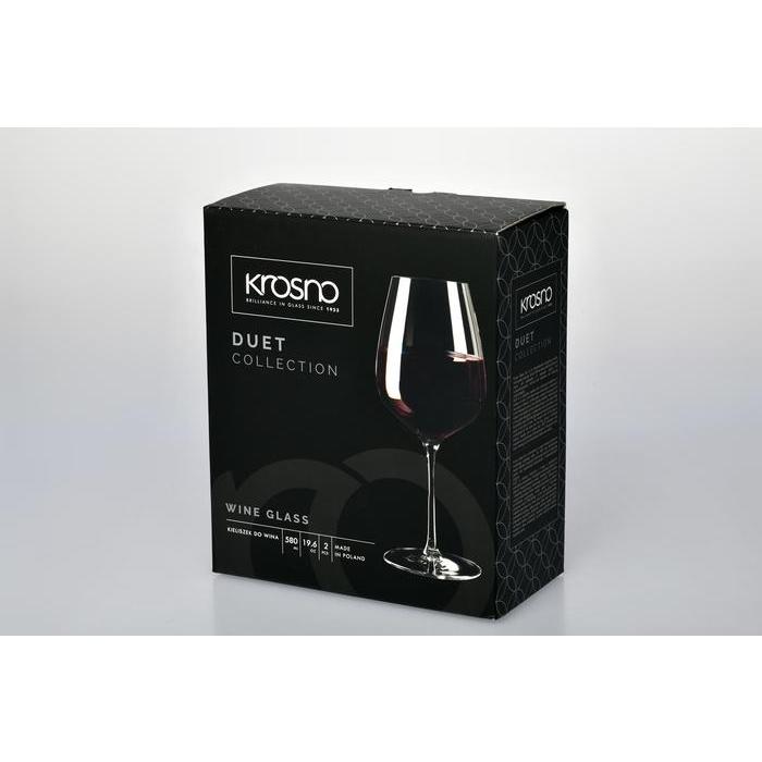 Krosno Duet Wine Glass 580ML set of 2 Gift boxed