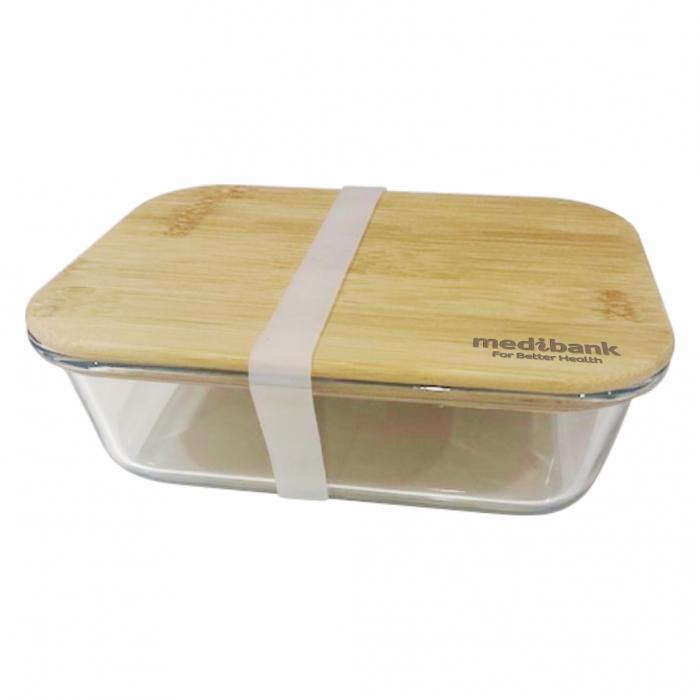 Glass Lunch Box with Bamboo Lid