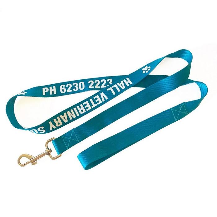 Heavy Duty Polyester Screen Printed Leash with Swivel Clip