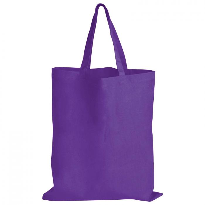 Coloured Cotton Short Handle Tote Bag