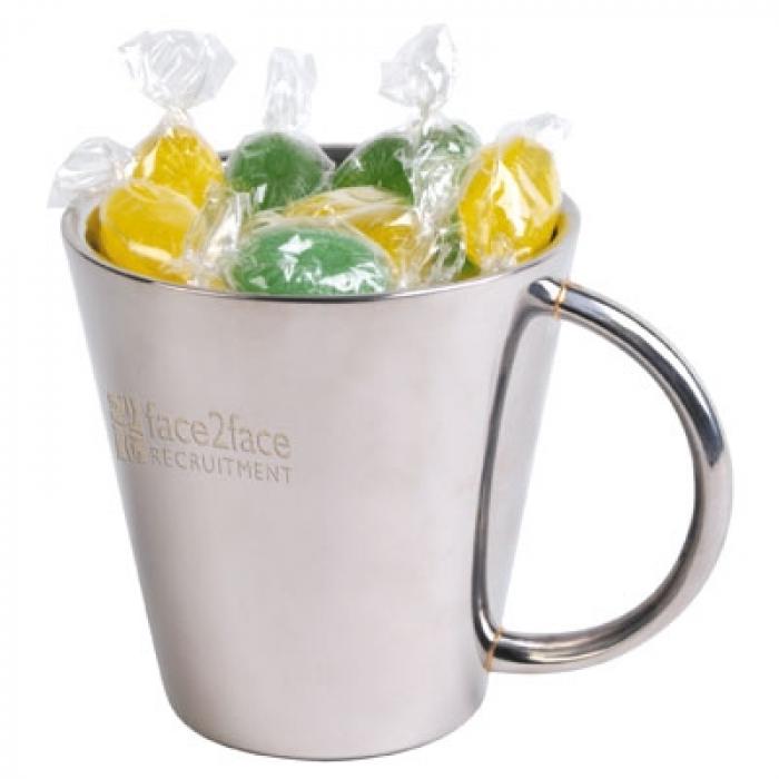 Corporate Colour Fiesta Fruits In Double Wall Stainless Steel Coffee Mug