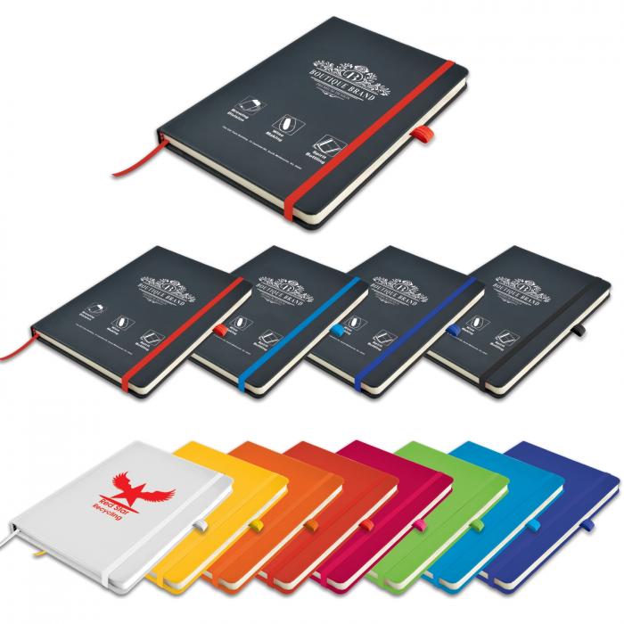 Venture A5 PU Notebook with Elastic Closure