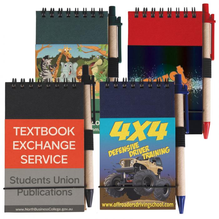 Tradie Cardboard Spiral Notebook with Pen