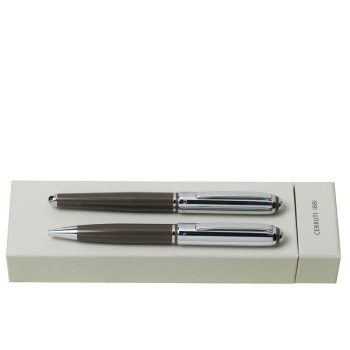 Set Miles Taupe (ballpoint Pen & Rollerball Pen)