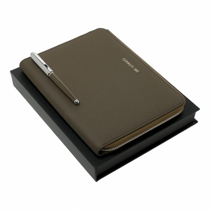 Set Cerruti 1881 Taupe (rollerball Pen & Conference Folder A5)
