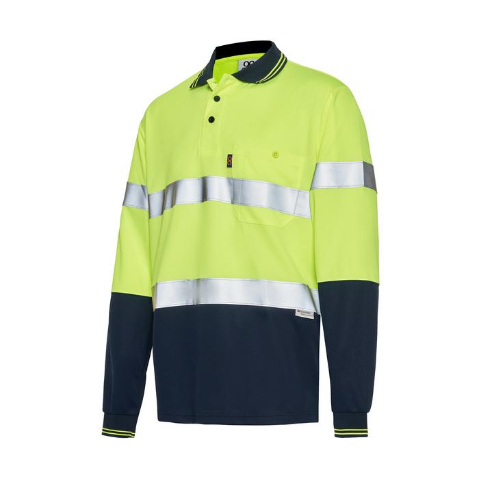 Hi-Vis Day / Night Long Sleeve Cool Breathe Safety Polo