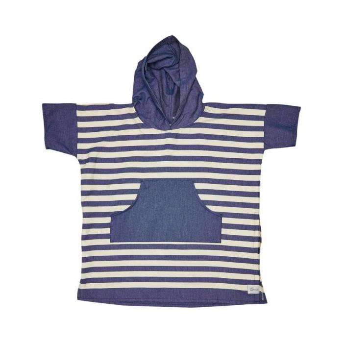 Ocean Stripe Medium Poncho